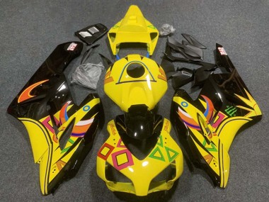 Preisgünstige Honda CBR1000RR Motorrad Verkleidung 2004-2005 - Gelb Glanzendes Schwarz Orange