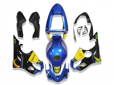 Preisgünstige Honda CBR600 F4i Motorrad Verkleidung 2001-2003 - Blau Gelb Glanzendes Schwarz Hai