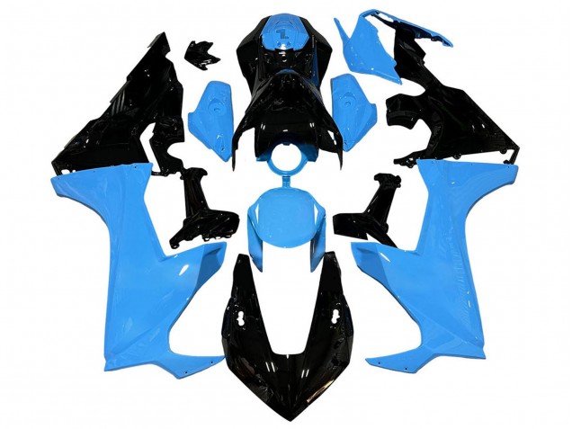 Preisgünstige Honda CBR1000RR Motorrad Verkleidung 2017-2023 - Blau Glanzendes Schwarz