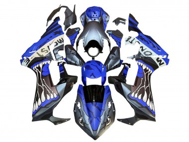 Preisgünstige Honda CBR1000RR Motorrad Verkleidung 2017-2023 - Blau Grau Glanzendes Schwarz Monster