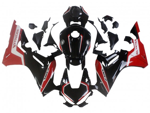 Preisgünstige Honda CBR1000RR Motorrad Verkleidung 2017-2023 - Rot Weiss Glanzendes Schwarz
