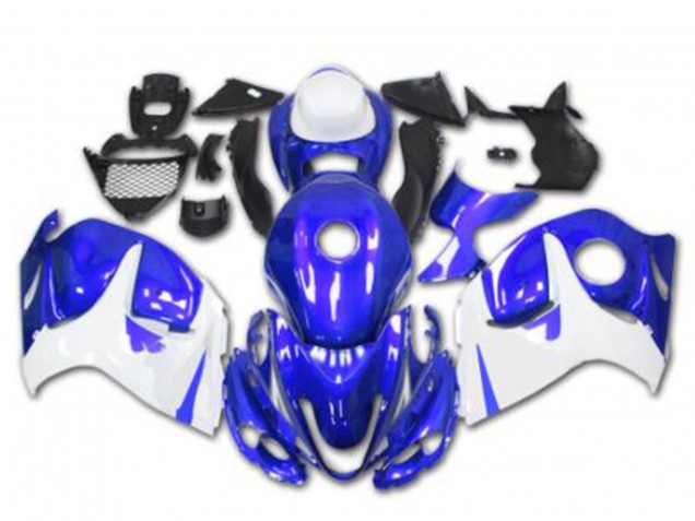 Preisgünstige Suzuki GSXR 1300 Hayabusa Motorrad Verkleidung 2008-2020 - Blau Weiss