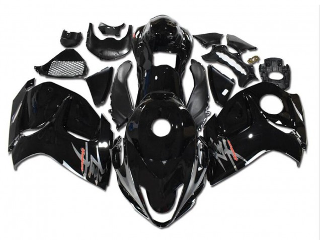 Preisgünstige Suzuki GSXR 1300 Hayabusa Motorrad Verkleidung 2008-2020 - Glanzendes Schwarz Grau
