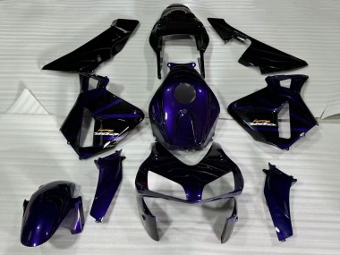 Preisgünstige Honda CBR600RR Motorrad Verkleidung 2003-2004 - Dunkel Blau Glanzendes Schwarz