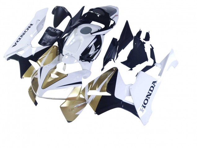Preisgünstige Honda CBR600RR Motorrad Verkleidung 2005-2006 - Gold Weiss Schwarz