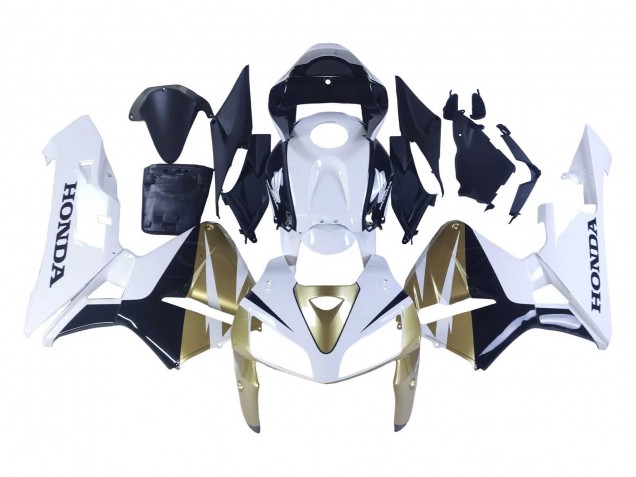 Preisgünstige Honda CBR600RR Motorrad Verkleidung 2005-2006 - Gold Weiss Schwarz