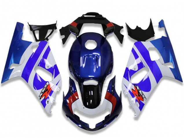 Preisgünstige Suzuki GSXR 600/750 Motorrad Verkleidung 2001-2003 - Weiss Blau Rot Schwarz