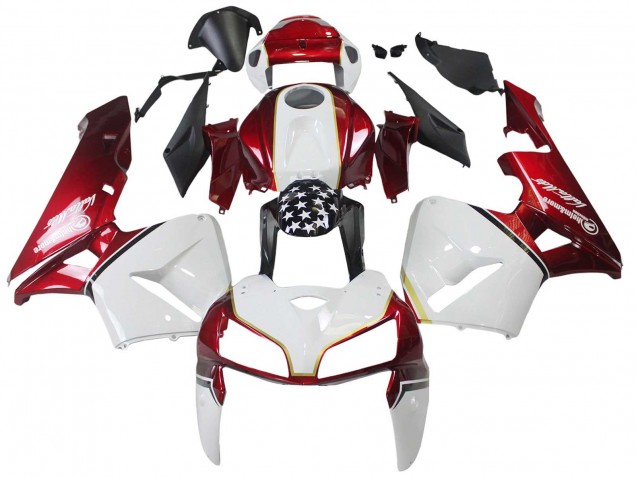 Preisgünstige Honda CBR600RR Motorrad Verkleidung Kit 2005-2006 - Rot Weiss Schwarz