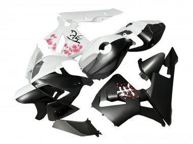 Preisgünstige Honda CBR600RR Motorrad Verkleidung 2005-2006 - Schwarz Weiss mit Kirschblute