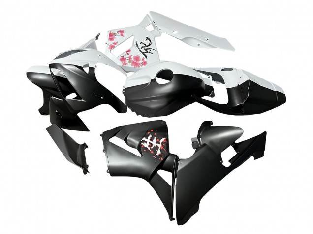 Preisgünstige Honda CBR600RR Motorrad Verkleidung 2005-2006 - Schwarz Weiss mit Kirschblute