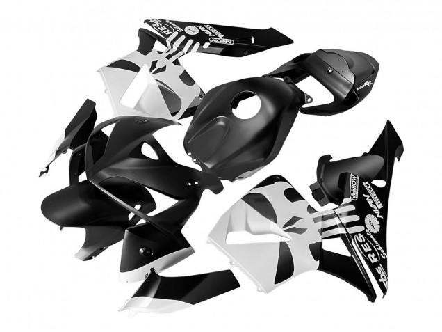 Preisgünstige Honda CBR600RR Motorrad Verkleidung 2005-2006 - Schwarz Weiss