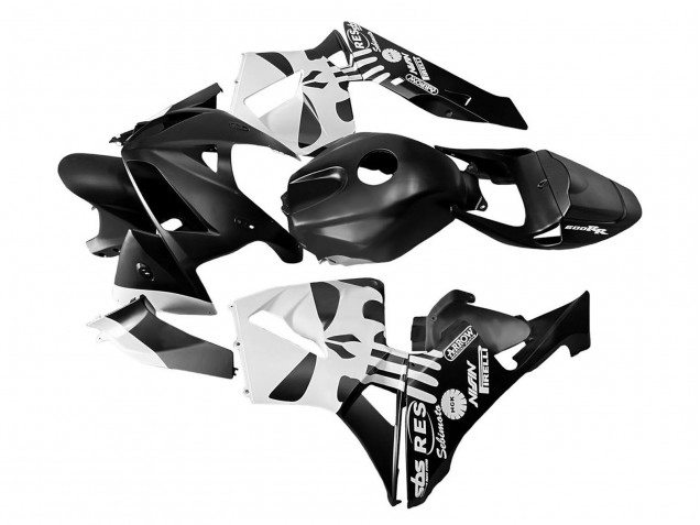 Preisgünstige Honda CBR600RR Motorrad Verkleidung 2005-2006 - Schwarz Weiss