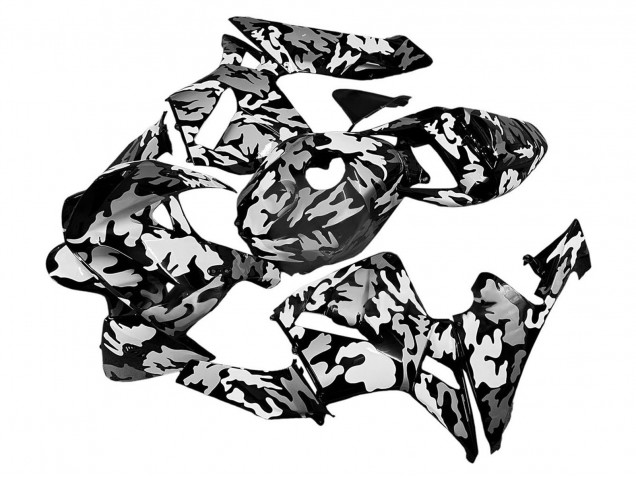 Preisgünstige Honda CBR600RR Motorrad Verkleidung 2005-2006 - Schwarz Weiss Grau Camouflage