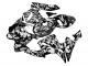 Preisgünstige Honda CBR600RR Motorrad Verkleidung 2005-2006 - Schwarz Weiss Grau Camouflage