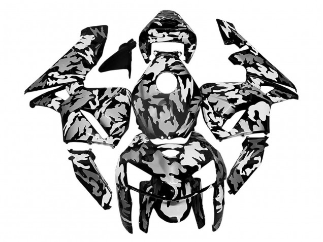 Preisgünstige Honda CBR600RR Motorrad Verkleidung 2005-2006 - Schwarz Weiss Grau Camouflage
