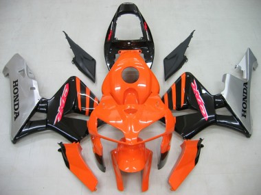 Preisgünstige Honda CBR600RR Motorrad Verkleidung 2005-2006 - Orange Schwarz Silber