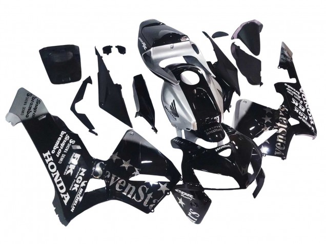 Preisgünstige Honda CBR600RR Motorrad Verkleidung 2005-2006 - Schwarz Silber SevenStars