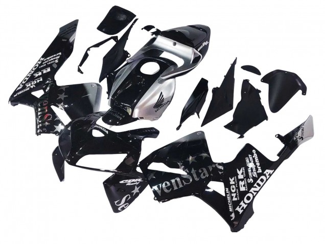 Preisgünstige Honda CBR600RR Motorrad Verkleidung 2005-2006 - Schwarz Silber SevenStars
