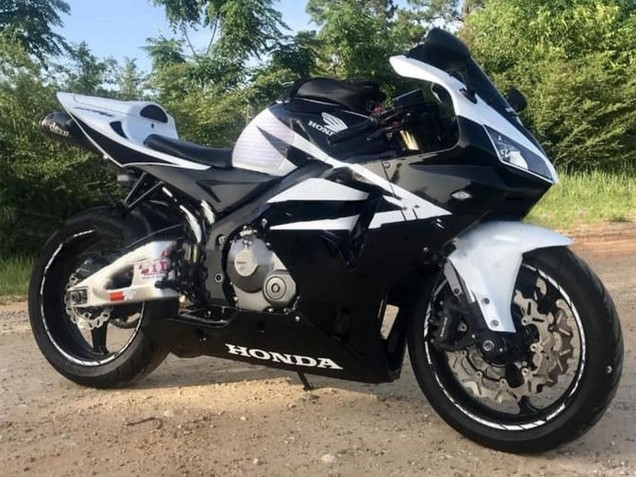 Preisgünstige Honda CBR600RR Motorrad Verkleidung 2005-2006 - Schwarz Weiss