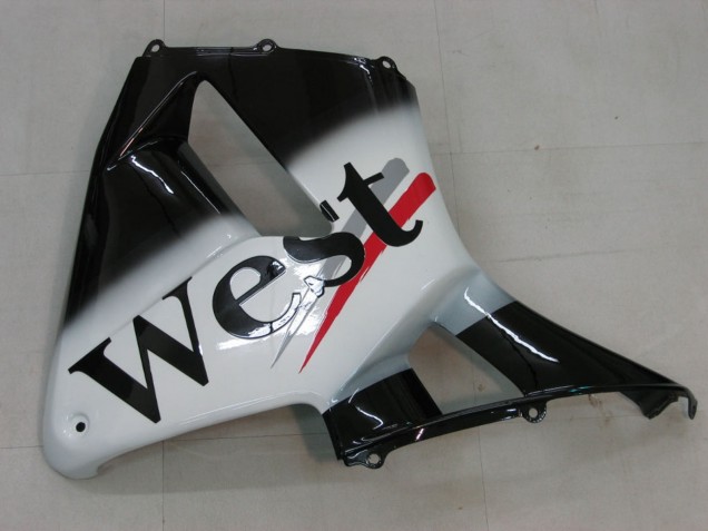 Preisgünstige Honda CBR600RR Motorrad Verkleidung 2005-2006 - Glanzendes Schwarz Weiss West