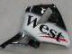 Preisgünstige Honda CBR600RR Motorrad Verkleidung 2005-2006 - Glanzendes Schwarz Weiss West