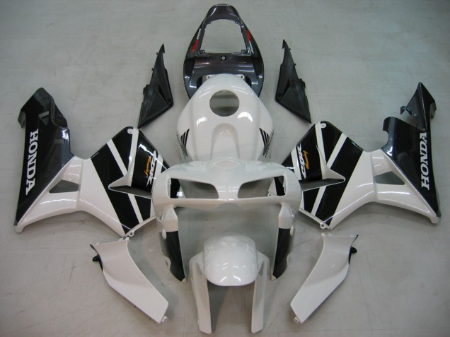 Preisgünstige Honda CBR600RR Motorrad Verkleidung 2005-2006 - Schwarz Weiss Rennen