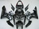 Preisgünstige Honda CBR600RR Motorrad Verkleidung 2005-2006 - Glanzendes Schwarz Grau Flamme