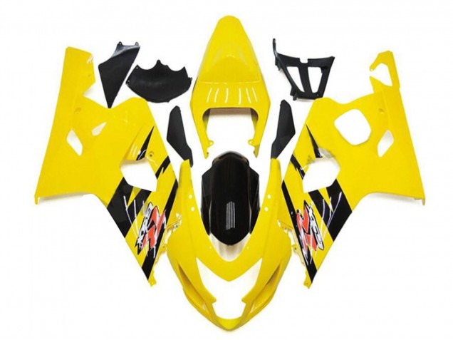 Preisgünstige Suzuki GSXR 600/750 Motorrad Verkleidung 2004-2005 - Gelb Glanzendes Schwarz