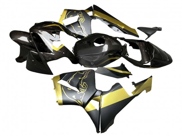 Preisgünstige Honda CBR600RR Motorrad Verkleidung 2005-2006 - Schwarzes Gold Carbonfaser
