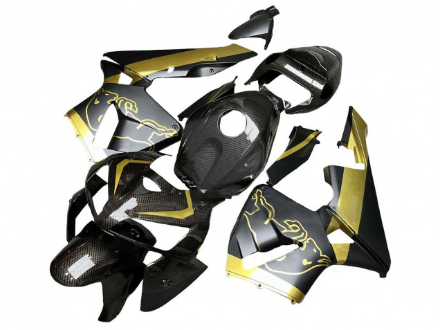 Preisgünstige Honda CBR600RR Motorrad Verkleidung 2005-2006 - Schwarzes Gold Carbonfaser