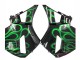 Preisgünstige Honda CBR600RR Motorrad Verkleidung 2005-2006 - Glanzendes Schwarz Grun Flamme