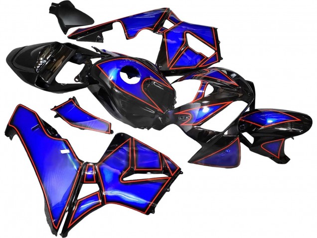 Preisgünstige Honda CBR600RR Motorrad Verkleidung 2005-2006 - Blau Schwarz mit Rot Linie