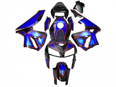 Preisgünstige Honda CBR600RR Motorrad Verkleidung 2005-2006 - Blau Schwarz mit Rot Linie