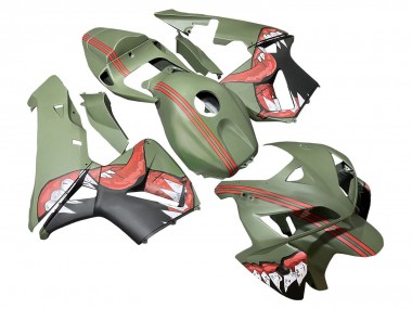 Preisgünstige Honda CBR600RR Motorrad Verkleidung 2005-2006 - Grun Rot Hai