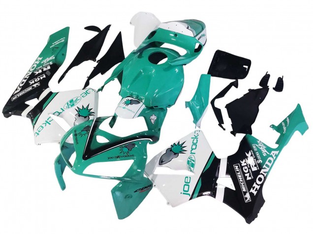 Preisgünstige Honda CBR600RR Motorrad Verkleidung 2005-2006 - Hellgrun Weiss Glanzendes Schwarz Joe Rocket