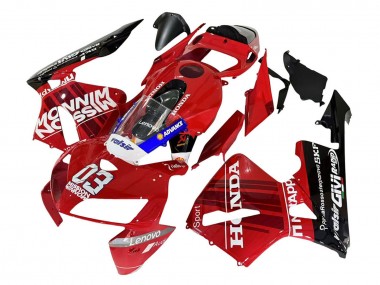 Preisgünstige Honda CBR600RR Motorrad Verkleidung 2005-2006 - Rot Schwarz Valsir 03