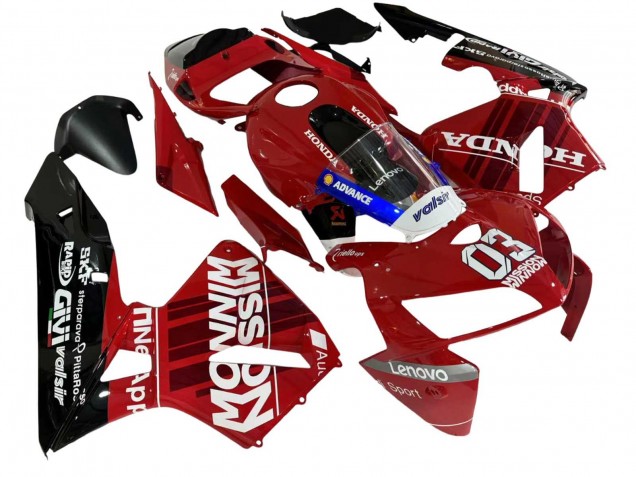 Preisgünstige Honda CBR600RR Motorrad Verkleidung 2005-2006 - Rot Schwarz Valsir 03