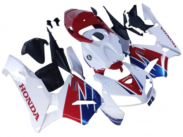 Preisgünstige Honda CBR600RR Motorrad Verkleidung 2005-2006 - Weiss Rot Blau HRC
