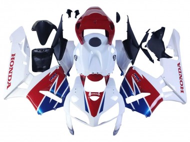 Preisgünstige Honda CBR600RR Motorrad Verkleidung 2005-2006 - Weiss Rot Blau HRC