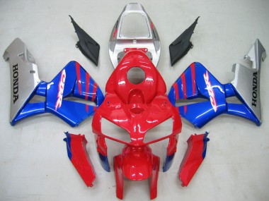 Preisgünstige Honda CBR600RR Motorrad Verkleidung 2005-2006 - Rot Blau Silber