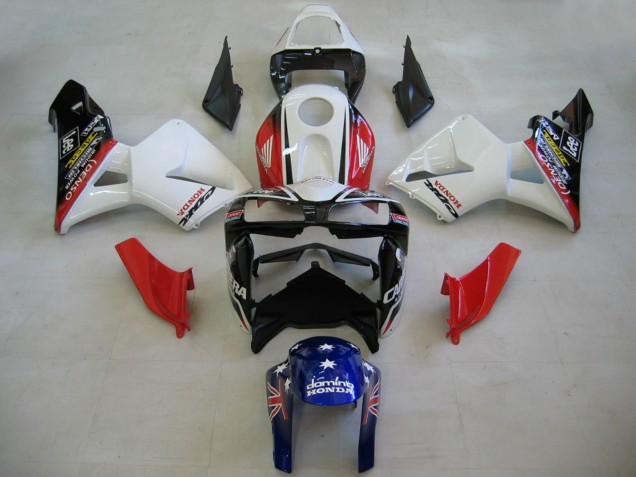 Preisgünstige Honda CBR600RR Motorrad Verkleidung 2005-2006 - Rot Weiss Blau Denso
