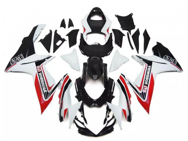 Preisgünstige Suzuki GSXR 600/750 Motorrad Verkleidung 2011-2024 - Weiss Rot Schwarz Alstare