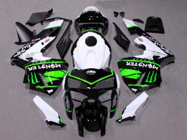 Preisgünstige Honda CBR600RR Motorrad Verkleidung 2005-2006 - Weiss Schwarz Grun Monster