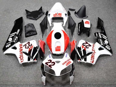 Preisgünstige Honda CBR600RR Motorrad Verkleidung 2005-2006 - Weiss Rot Glanzendes Schwarz HannSpree 22