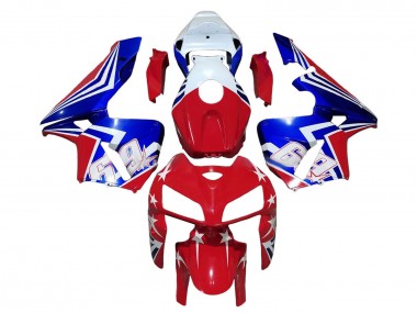 Preisgünstige Honda CBR600RR Motorrad Verkleidung 2005-2006 - Rot Weiss Blau 69