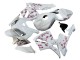 Preisgünstige Honda CBR600RR Motorrad Verkleidung 2005-2006 - Weiss mit Cherry Blossom