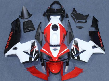 Preisgünstige Honda CBR600RR Motorrad Verkleidung 2005-2006 - Rot Weiss Schwarz