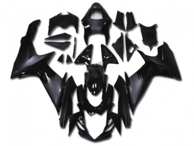 Preisgünstige Suzuki GSXR 600/750 Motorrad Verkleidung 2011-2024 - Glanzendes Schwarz Matt Schwarz