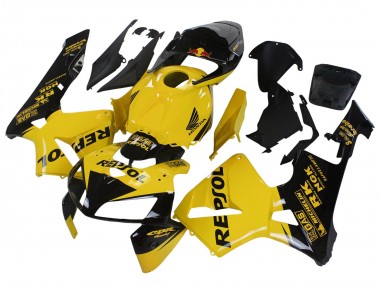 Preisgünstige Honda CBR600RR Motorrad Verkleidung 2005-2006 - Gelb Schwarz Repsol