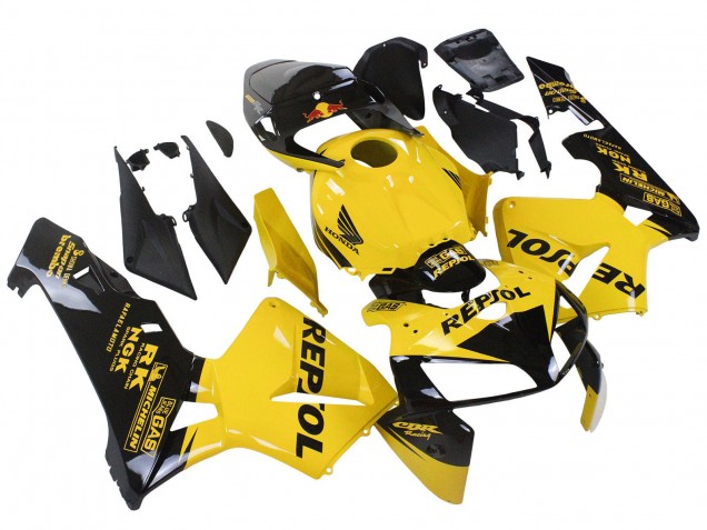 Preisgünstige Honda CBR600RR Motorrad Verkleidung 2005-2006 - Gelb Schwarz Repsol